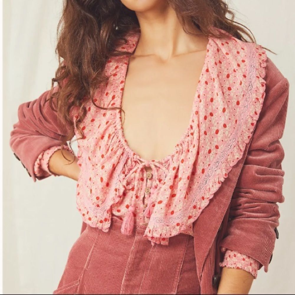NWT Free People Sunrise Printed Shirt Tunic